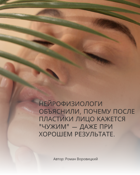🧠 Нейрофизиологи выяснили, почему после пластики лицо может казаться "чужим" — даже если оно выглядит моложе.